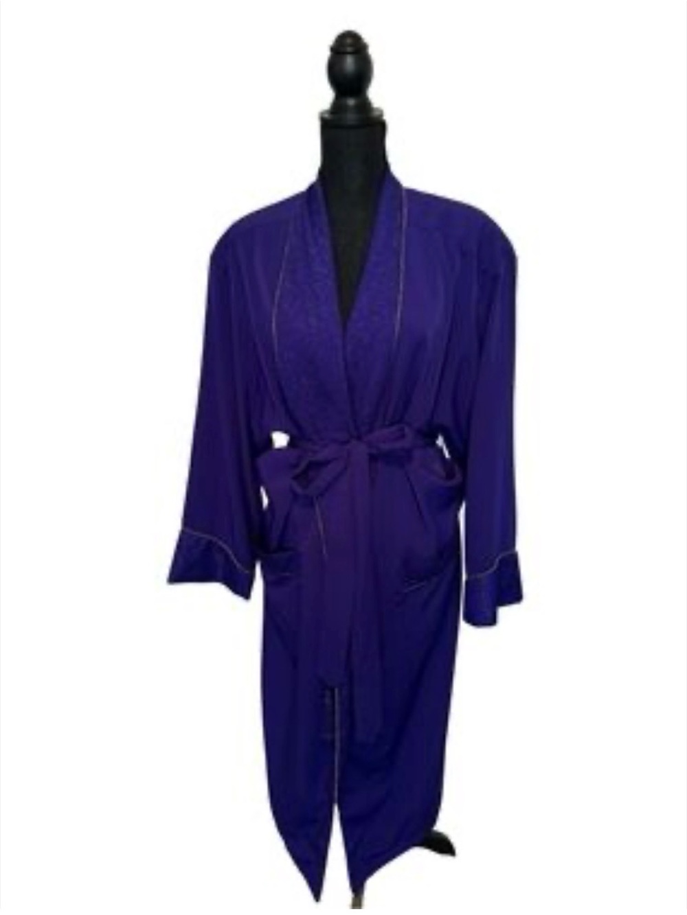 VINTAGE Victoria's Secret Deep Purple LONG Robe